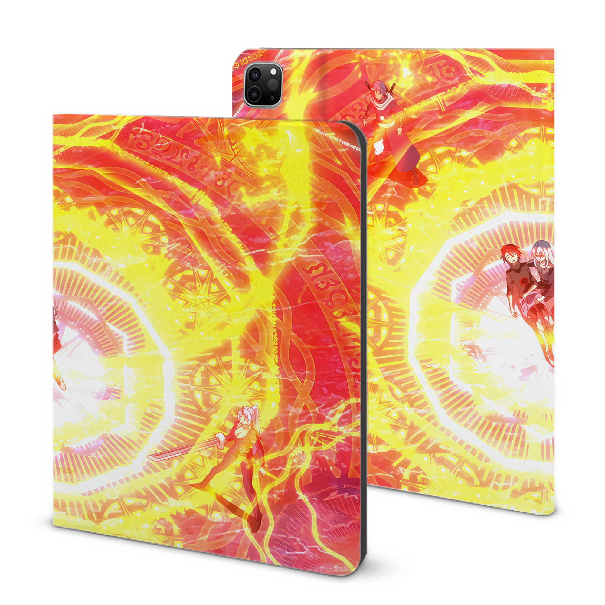 （画像用） 転スラ Regarding Reincarnated to Slime IPad ケース ブック型 PUレザー TPU 耐衝撃 軽量 薄型 ペン収納なし 全面保護 IPad 各モデル対応